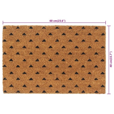 Tapis de porte naturel 40x60 cm fibre de coco touffeté
