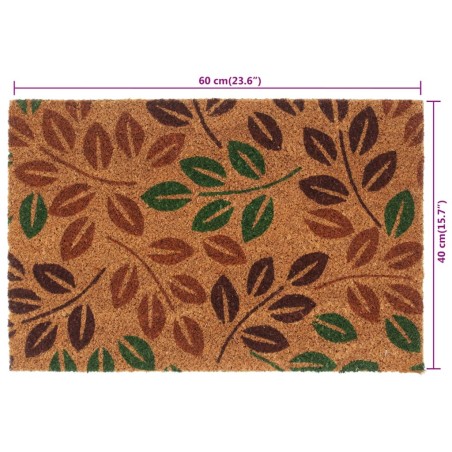 Tapis de porte naturel 40x60 cm fibre de coco touffeté
