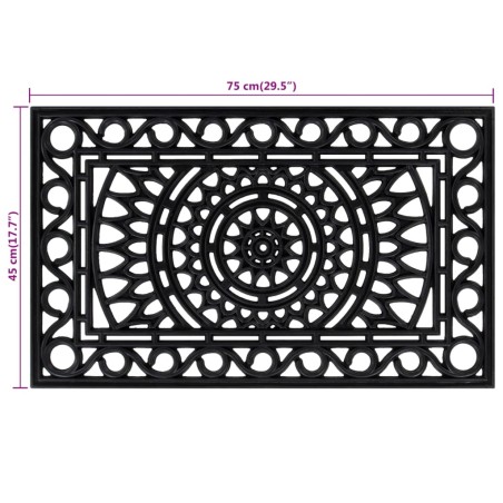 Paillasson rectangulaire 45x75 cm caoutchouc