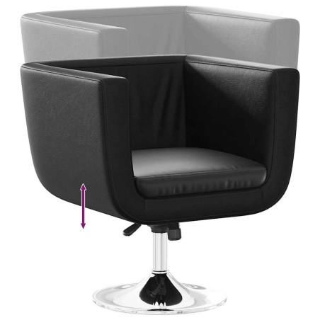 Chaise de bar lot de 2 cuir artificiel noir
