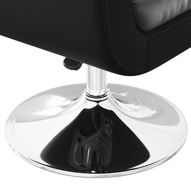 Chaise de bar lot de 2 cuir artificiel noir