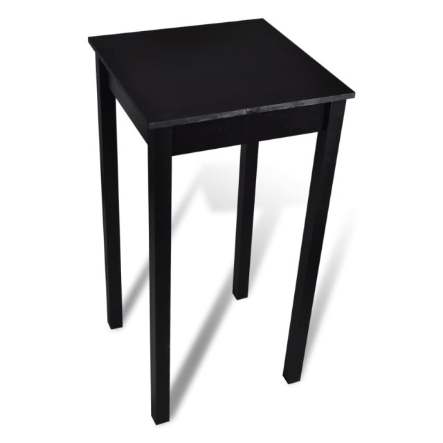 Set de 1 table de bar et 2 tabourets noir