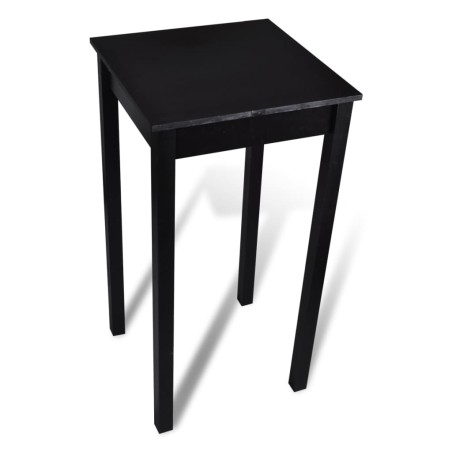 Set de 1 table de bar et 2 tabourets noir