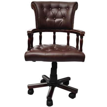 Chaise de bureau pivotante Marron 2
