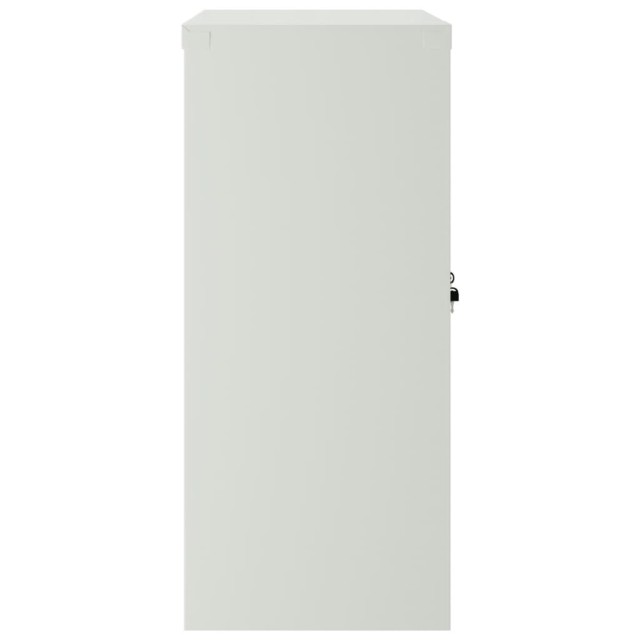 Armoire de bureau avec 2 portes Gris 90 cm Acier