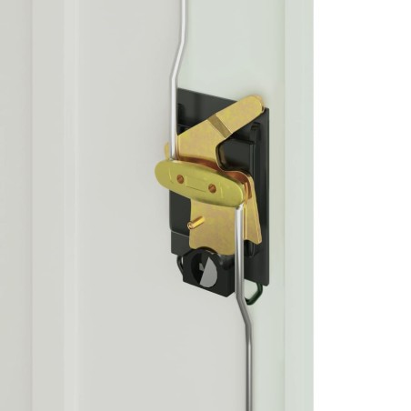 Armoire de bureau avec 2 portes Gris 90 cm Acier