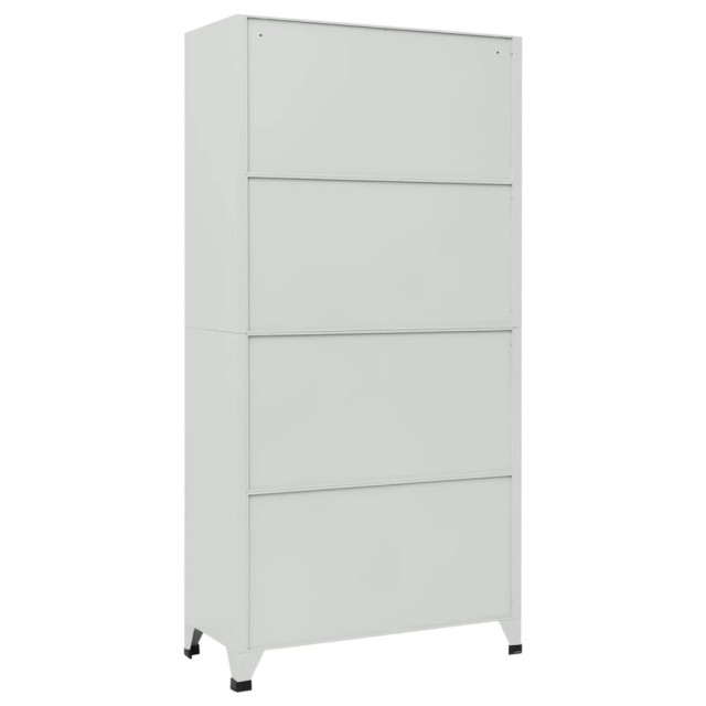 Armoire à casier avec 6 compartiments Acier 90x45x180 cm Gris