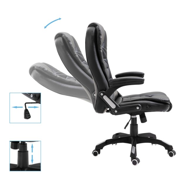 Chaise de bureau Noir Similicuir