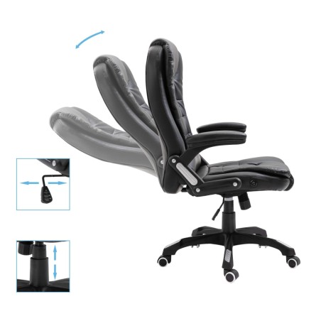 Chaise de bureau Noir Similicuir