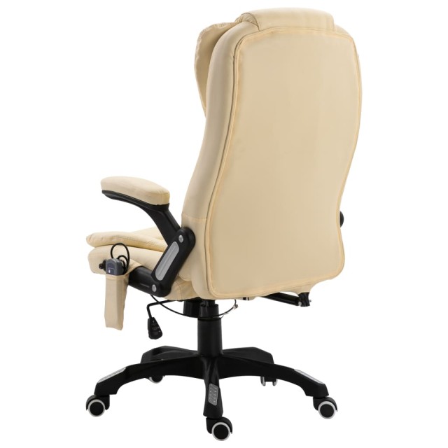 Chaise de bureau de massage Crème Similicuir