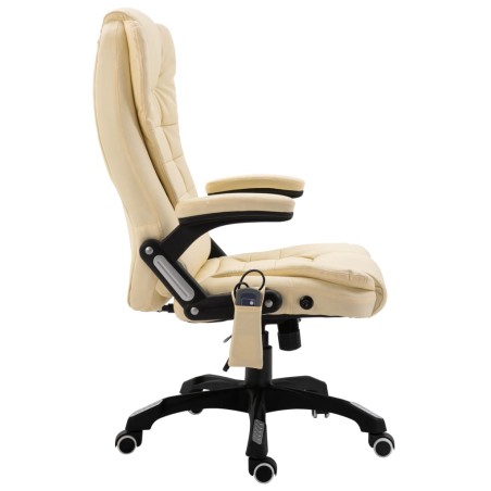 Chaise de bureau de massage Crème Similicuir