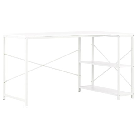 Bureau d'ordinateur Blanc 120x72x70 cm 2