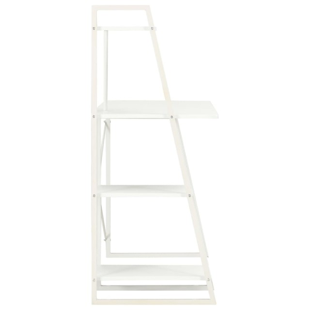 Bureau avec étagère Blanc 102x50x117 cm