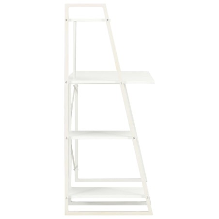 Bureau avec étagère Blanc 102x50x117 cm