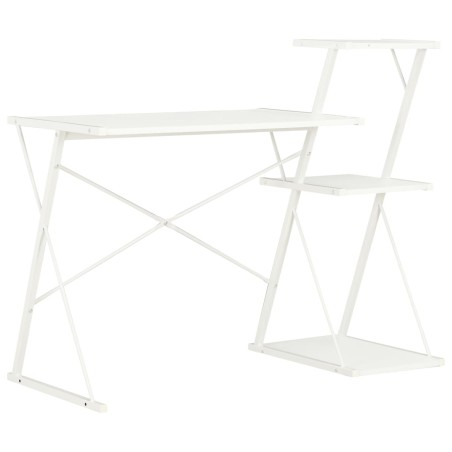 Bureau avec étagère Blanc 116x50x93 cm
