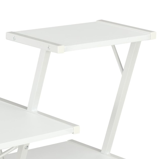 Bureau avec étagère Blanc 116x50x93 cm