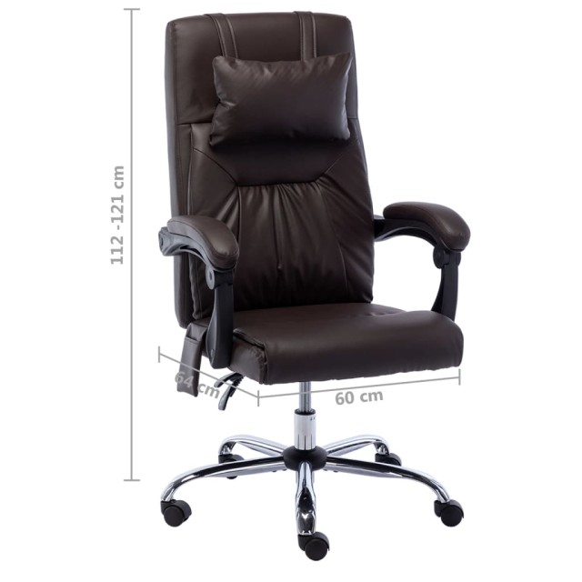Chaise de bureau de massage Marron Similicuir