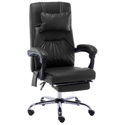 Chaise de bureau de massage Noir Similicuir
