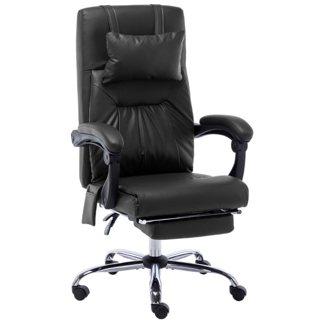 Chaise de bureau de massage Noir Similicuir