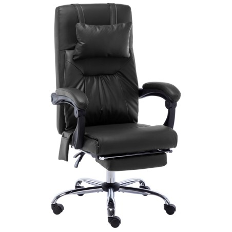 Chaise de bureau de massage Noir Similicuir
