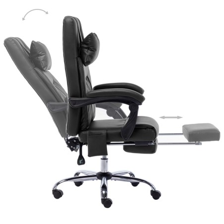 Chaise de bureau de massage Noir Similicuir