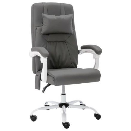 Chaise de bureau de massage Gris Similicuir