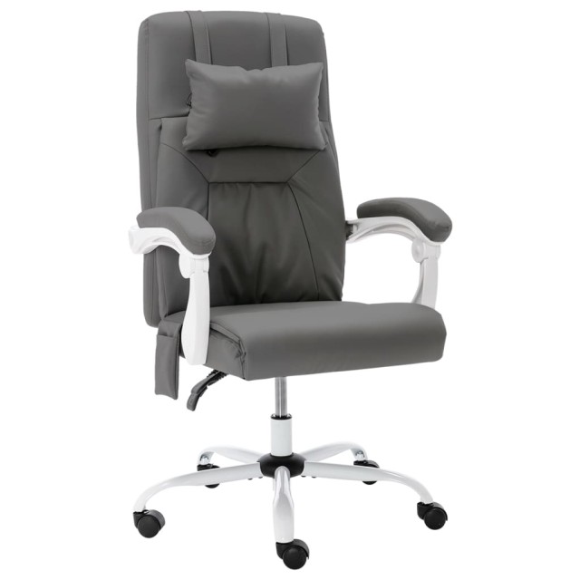 Chaise de bureau de massage Gris Similicuir