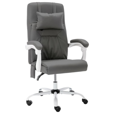 Chaise de bureau de massage Gris Similicuir