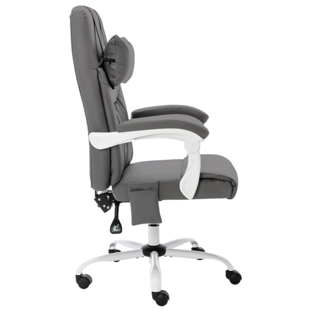 Chaise de bureau de massage Gris Similicuir