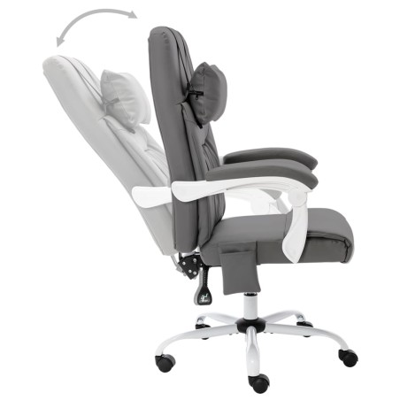 Chaise de bureau de massage Gris Similicuir
