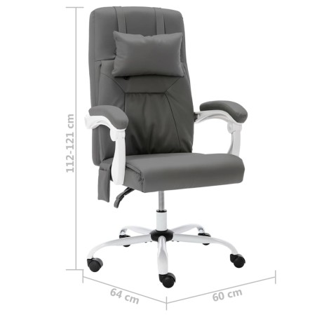 Chaise de bureau de massage Gris Similicuir