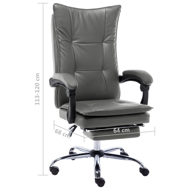 Chaise de bureau Anthracite Similicuir