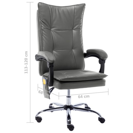 Chaise de bureau de massage Anthracite Similicuir