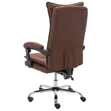 Chaise de bureau de massage Marron Tissu