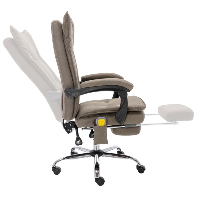 Chaise de bureau de massage Taupe Tissu