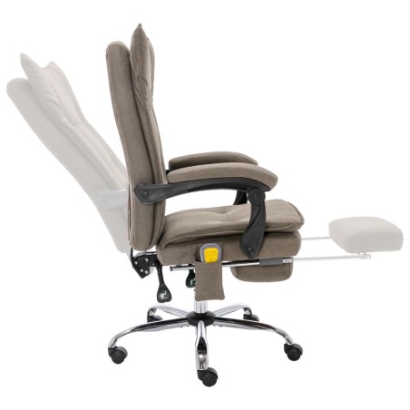 Chaise de bureau de massage Taupe Tissu