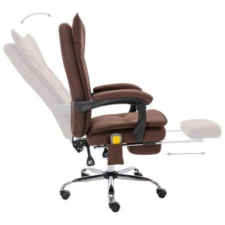 Chaise de bureau de massage Marron Tissu