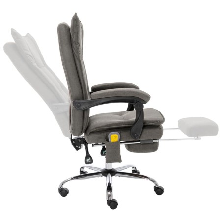 Chaise de bureau de massage Gris Tissu