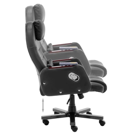 Chaise de bureau de massage Noir Similicuir