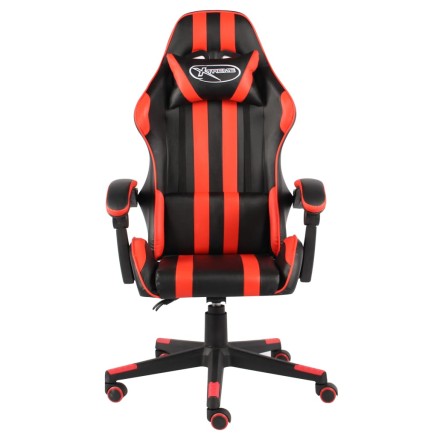 Fauteuil de jeux vidéo Noir et rouge Similicuir 2