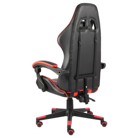 Fauteuil de jeux vidéo Noir et rouge Similicuir
