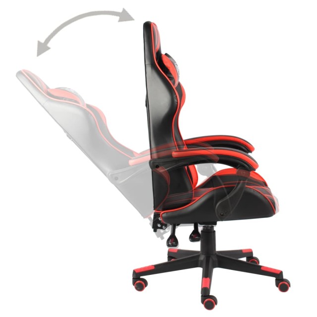 Fauteuil de jeux vidéo Noir et rouge Similicuir