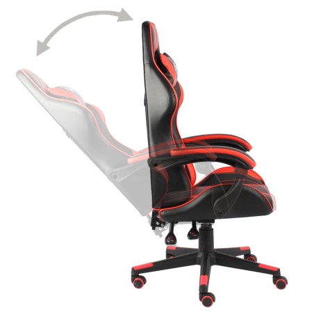 Fauteuil de jeux vidéo Noir et rouge Similicuir