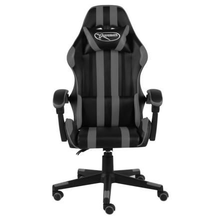 Fauteuil de jeux vidéo Noir et gris Similicuir 2