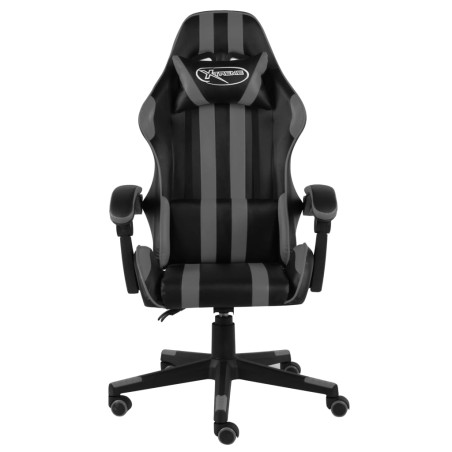 Fauteuil de jeux vidéo Noir et gris Similicuir