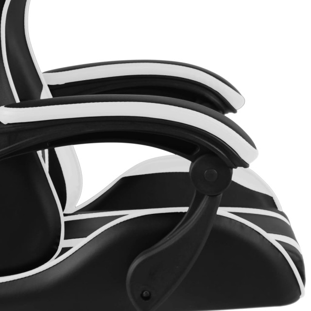 Fauteuil de jeux vidéo Noir et blanc Similicuir