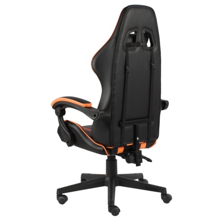 Fauteuil de jeux vidéo Noir et orange Similicuir