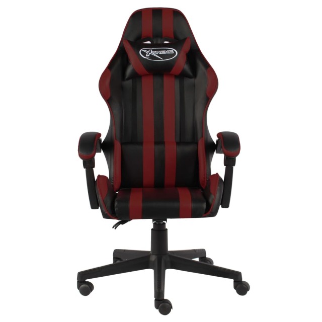 Fauteuil de jeux vidéo Noir et rouge bordeaux Similicuir