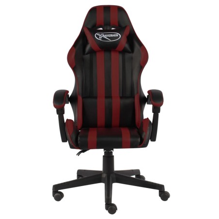 Fauteuil de jeux vidéo Noir et rouge bordeaux Similicuir