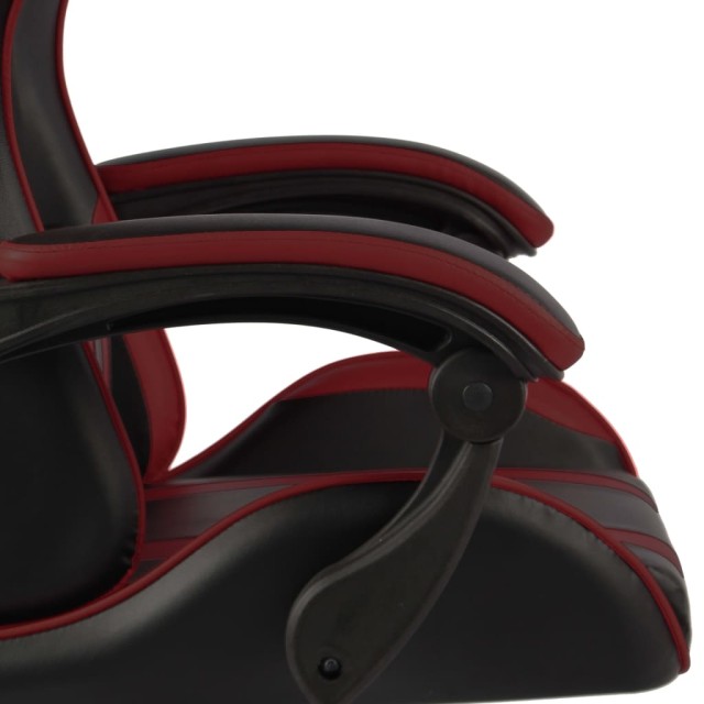 Fauteuil de jeux vidéo Noir et rouge bordeaux Similicuir